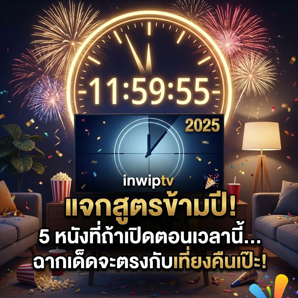 inwiptv แจกสูตรข้ามปี! 5 หนังที่ถ้าเปิดตอนเวลานี้… ฉากเด็ดจะตรงกับเที่ยงคืนเป๊ะ! (ต้อนรับปี 2026)