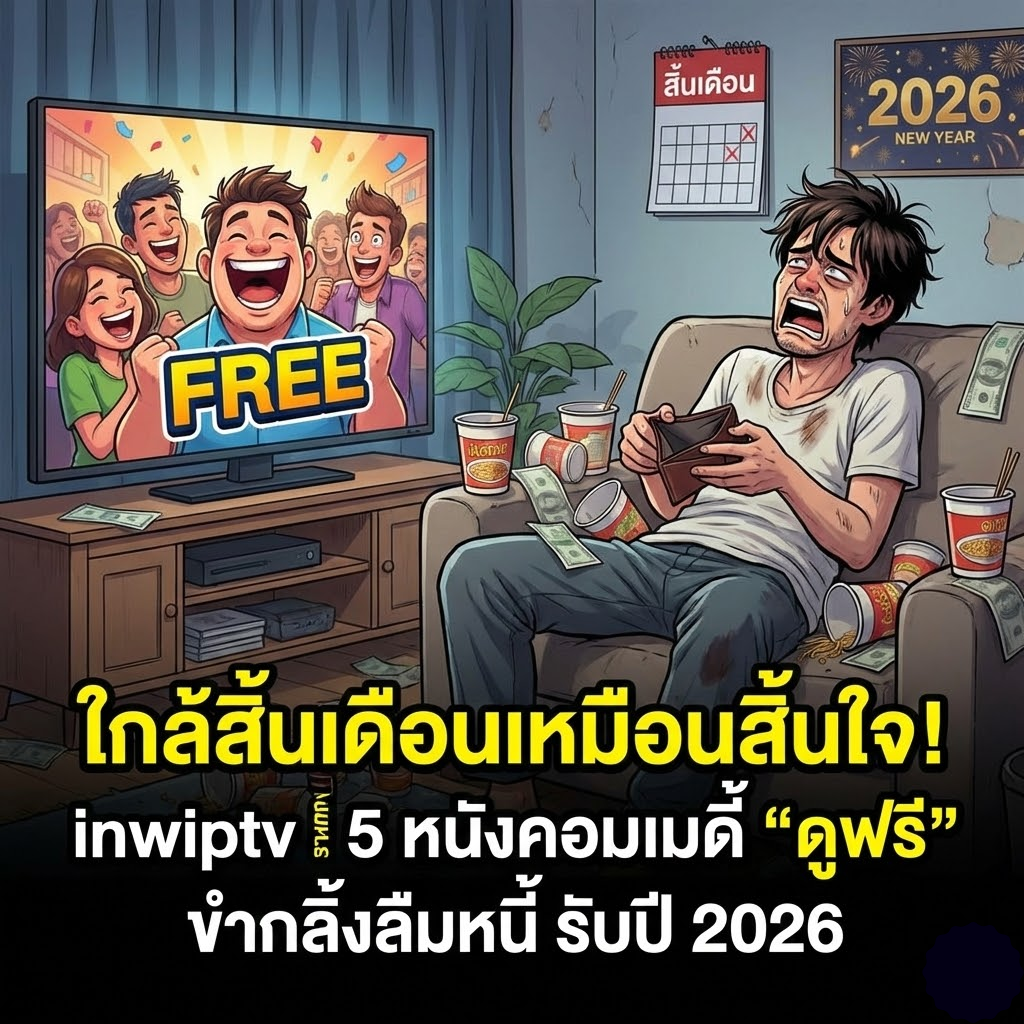 ใกล้สิ้นเดือนเหมือนสิ้นใจ! inwiptv แจกพิกัด 5 หนังคอมเมดี้ "ดูฟรี" ขำกลิ้งลืมหนี้ รับปี 2026